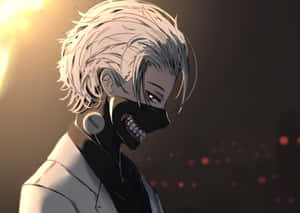 Ken Kaneki Anime Sad Face In Side Profile Wallpaper