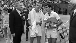 Ken Rosewall Roland Garros 1968 Photography Wallpaper