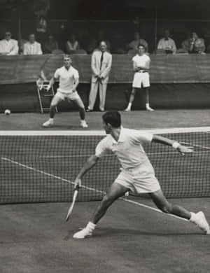 Ken Rosewall Tennis Running Shot Photography Wallpaper