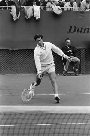 Ken Rosewall Tennis Save Ball Photography Wallpaper