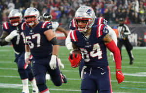 Kendrick Bourne In Action New England Patriots Wallpaper