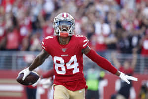 Kendrick Bourne49ers Game Action Wallpaper