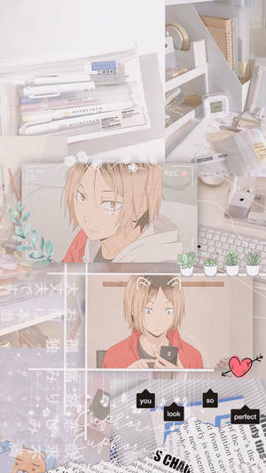 Kenma Kozume Aesthetic Mood Board Wallpaper