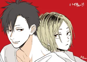 Kenma Leaning On Kuroo Wallpaper