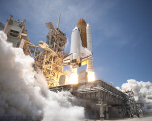 Kennedy Space Center Sts- 132 Smokey Launch Wallpaper