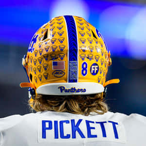 Kenny Pickett Panthers Helmet View Wallpaper