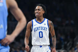 Kentucky Basketball Player Smiling Court Wallpaper