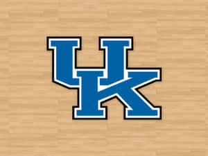 Kentucky Wildcats Basketball Logo On A Wooden Floor Wallpaper