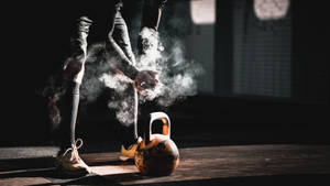 Kettlebell And Gym Chalk Wallpaper