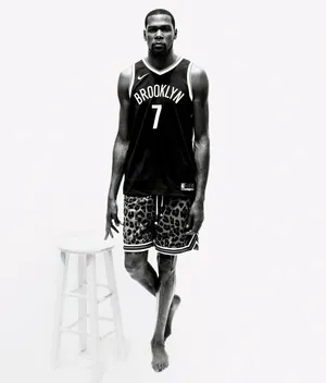 Kevin Durant Nets Monochrome Wallpaper