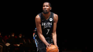 Kevin Durant Nets Shooting A Shot Wallpaper