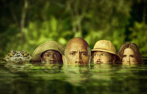 Kevin Hart With Jumanji Cast Wallpaper