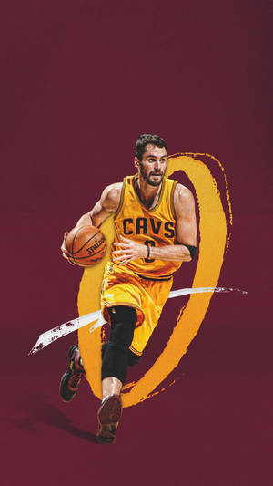 Kevin Love Cavaliers Maroon Fanart Wallpaper