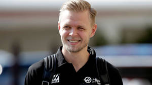 Kevin Magnussen In A Haas Shirt Wallpaper