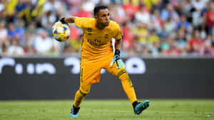 Keylor Navas In Action On The Field Wallpaper