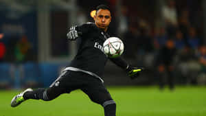 Keylor Navas In Action On The Field Wallpaper