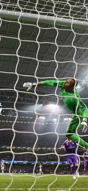 Keylor Navas In Action On The Field Wallpaper