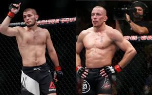 Khabib Nurmagomedov And Georges St-pierre Wallpaper