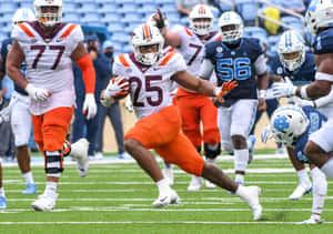 Khalil Herbert Virginia Tech Football Action Wallpaper