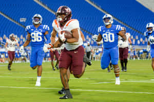 Khalil Herbert Virginia Tech Football Action Wallpaper