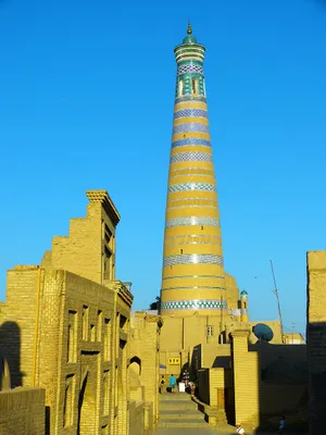 Khiva Minaret And Buildings Wallpaper