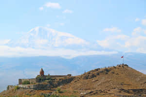 Khor Virap With Armenia Flag Wallpaper