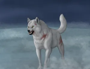 Kiba, The White Wolf, Leader Of The Pack In Wolf's Rain Wallpaper