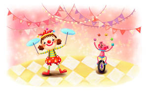 Kid And Clown Wallpaper