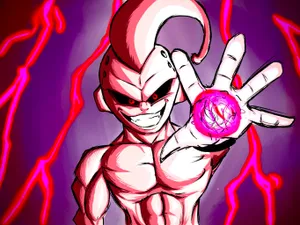 Kid Buu Power Ball Illustration Wallpaper