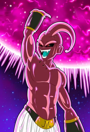 Kid Buu Victorious Pose Wallpaper