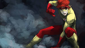 Kid Flash Digital Art Wallpaper