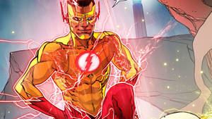 Kid Flash Vibrating Logo Wallpaper