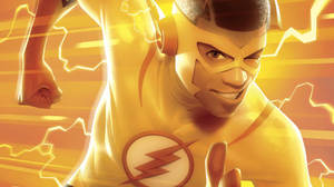 Kid Flash Yellow Lightning Wallpaper