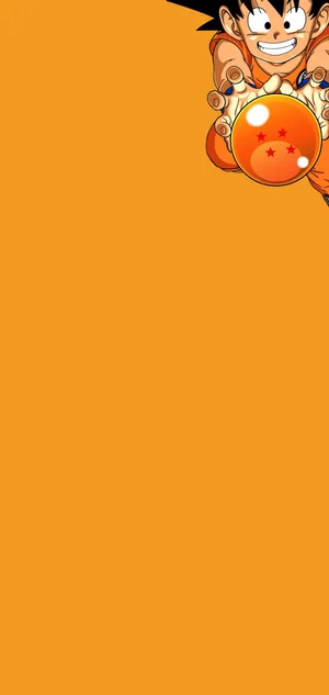 Kid Goku Showing His Martial Arts Skills Wallpaper