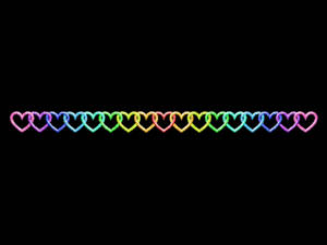 Kidcore Rainbow String Hearts Wallpaper