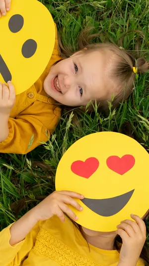Kids And Emojis Wallpaper