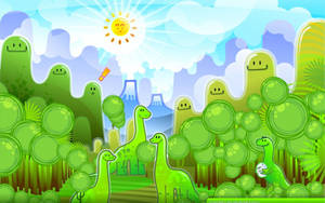 Kids Dinosaur Background Wallpaper