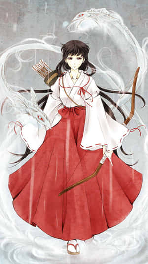 Kikyo, The Enchanting Priestess From Inuyasha Wallpaper