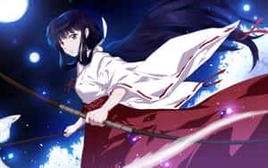 Kikyo, The Ethereal Priestess Of Inuyasha Wallpaper