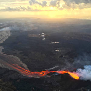 Kilauea Volcano Sunset Sky Wallpaper