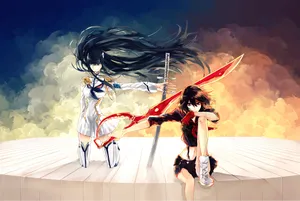 Kill La Kill Ryuko And Satsuki Wallpaper