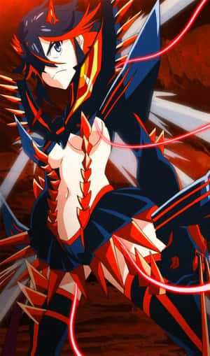 Kill La Kill - Ryuko Matoi And Senketsu In Action Wallpaper