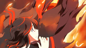 Kill La Kill's Ryuko Matoi In Her Powerful Senketsu Attire Wallpaper