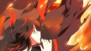 Kill La Kill's Ryuko Matoi In Her Powerful Senketsu Attire Wallpaper