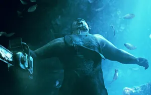 Killer Butcher In Obscure Warehouse Wallpaper