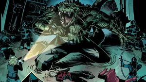 Killer Croc In Full Action Wallpaper