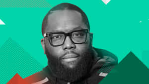Killer Mike Portrait Geometric Background Wallpaper