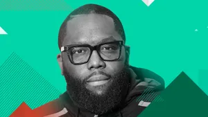 Killer Mike Portrait Geometric Background Wallpaper