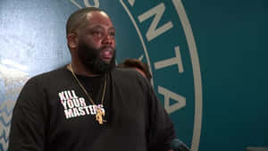 Killer Mike Speakingat Event Wallpaper