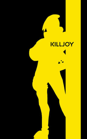 Killjoy - A Silhouette Of A Man Holding A Sword Wallpaper